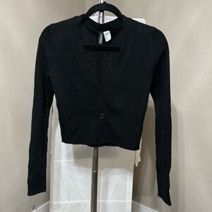 Chunky crop cable knit sweater, Size: Medium